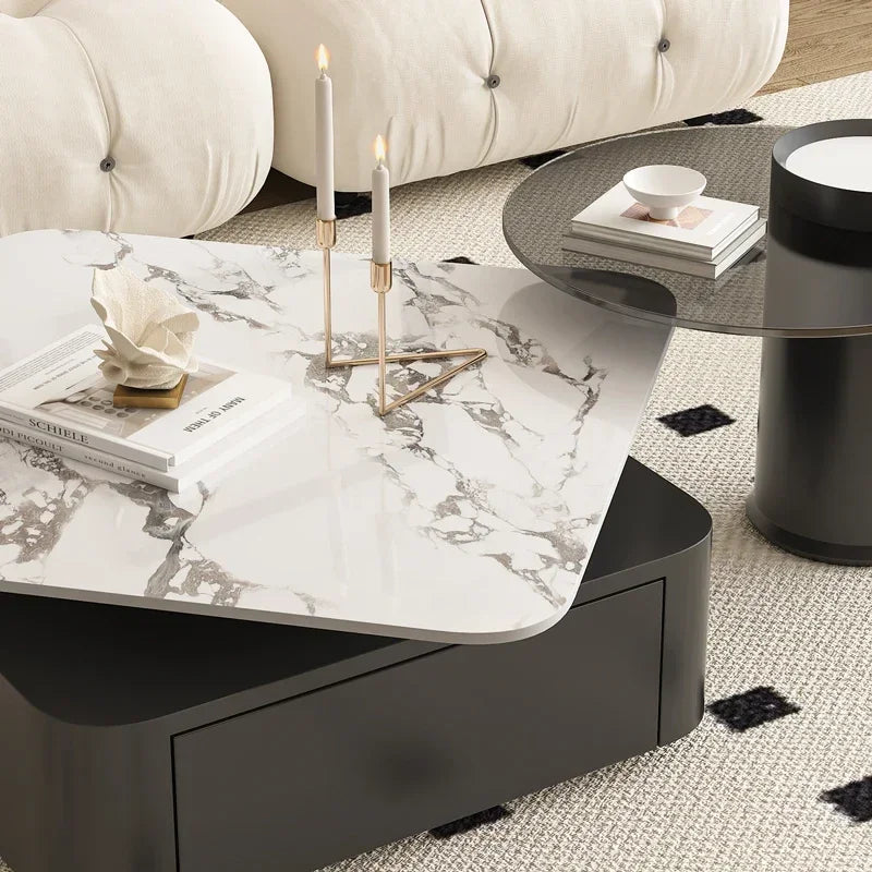 Elegant Luxury Coffee Tables: Marble, Storage, Classic Design, Home Furniture