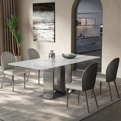 Italian Minimalist Dining Table: Modern, Luxury, Small Apartment, Garden Sets