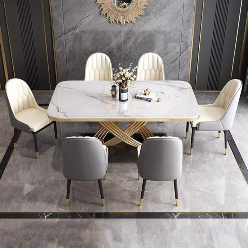 Nordic Design Dining Table: Modern, Waterproof, White, Luxury, Space-Saving