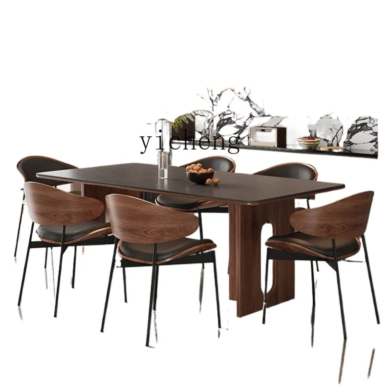 ZF Retro Solid Wood Dining Table: Modern, Luxury, Compact