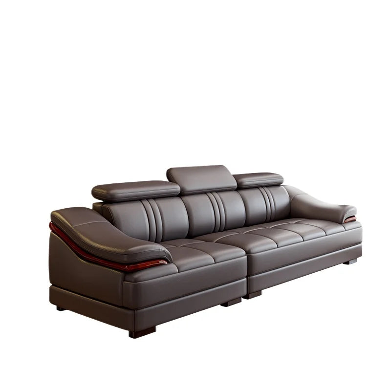 Luxury Italian Leather Sectional Sofa - Reclining Modern Lounge