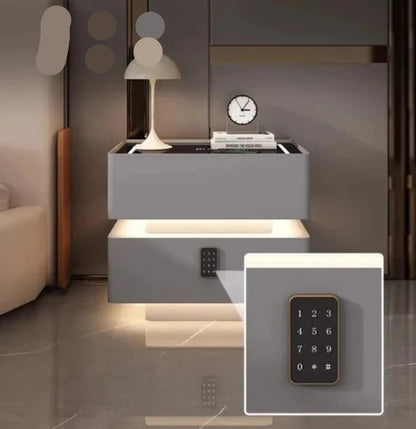 Household Smart Bedside Table with Wireless Charging & Storage