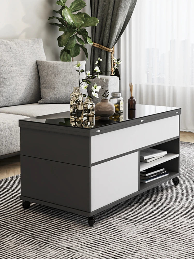 Multifunctional Lifting Coffee Table: Dual-Use, Movable, Telescopic, Folding Side Table