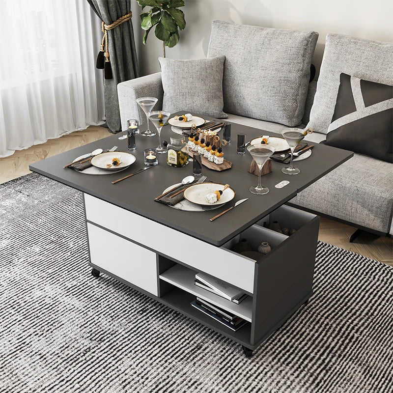 Multifunctional Lifting Coffee Table: Dual-Use, Movable, Telescopic, Folding Side Table