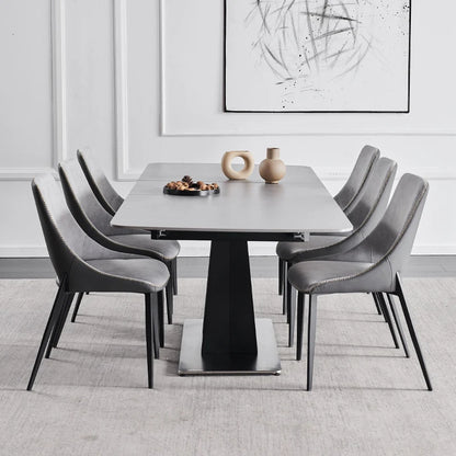 Modern Folding Dining Table: Minimalist Italian Design, Rectangular, Small Apartment, Foldable Kitchen Furniture