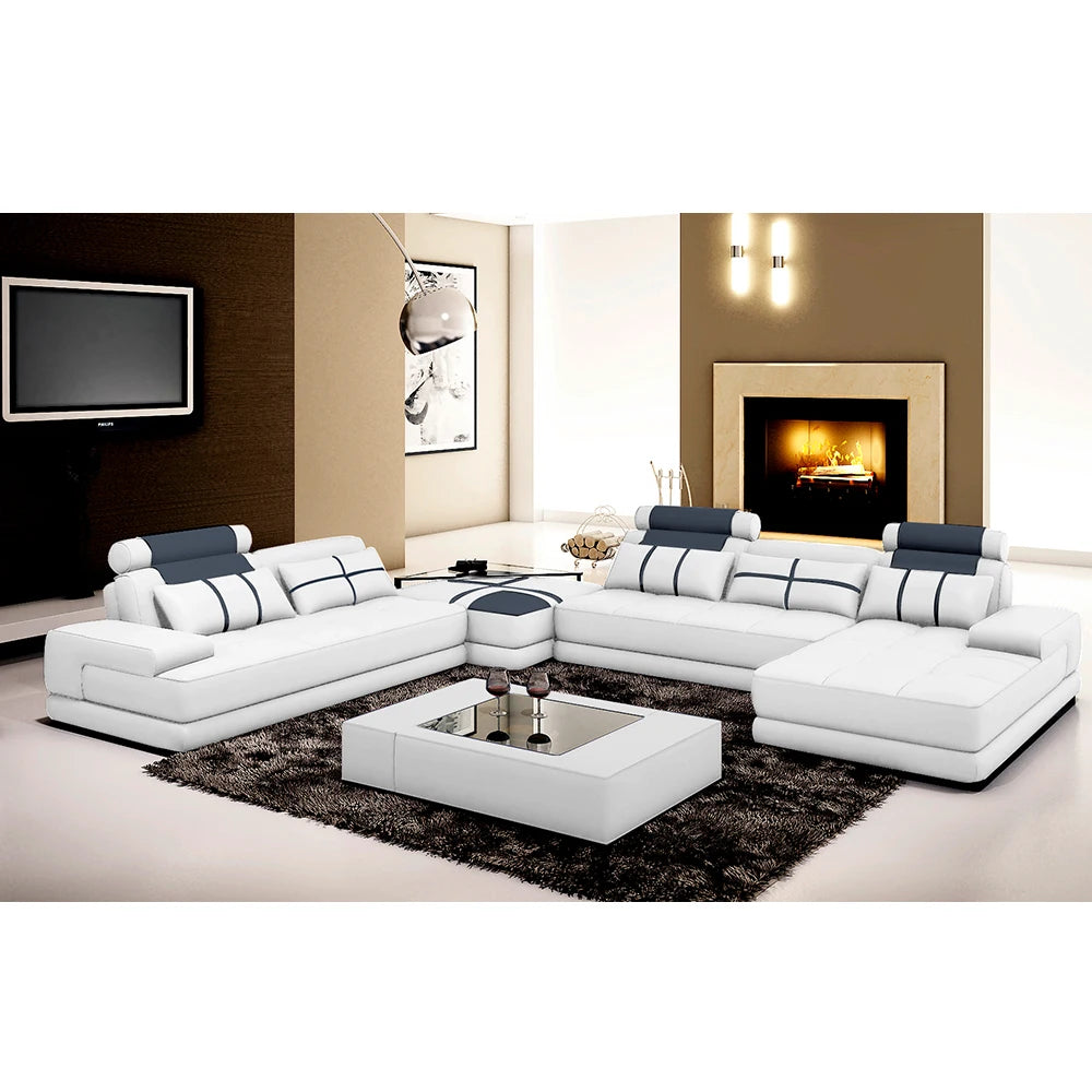 Luxury Leather Recliner Sofa Set for Modern Home Living