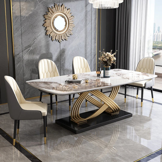 Nordic Design Dining Table: Modern, Waterproof, White, Luxury, Space-Saving