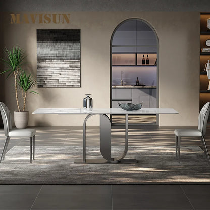 Italian Minimalist Dining Table: Modern, Luxury, Small Apartment, Garden Sets