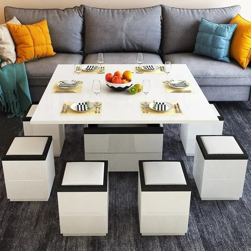 Lift-Up Convertible Dining Table: Multifunctional, Adjustable Smart Coffee Table