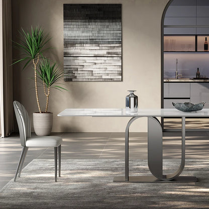 Italian Minimalist Dining Table: Modern, Luxury, Small Apartment, Garden Sets