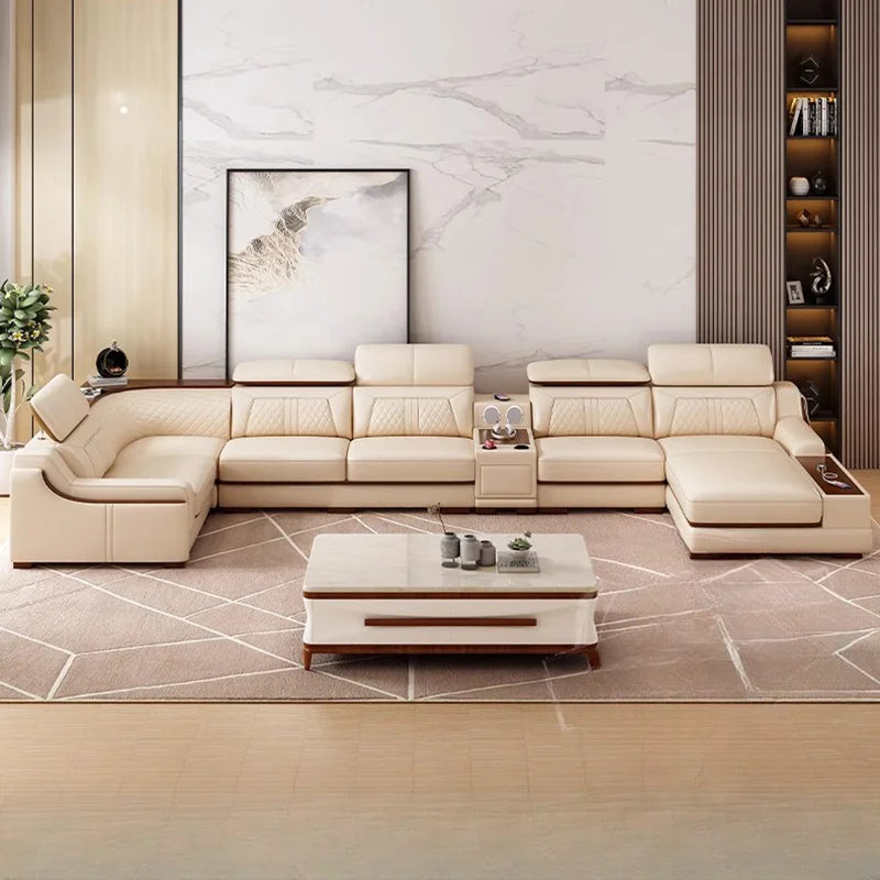 Fancy Modern Lazy Reclining Sectional Couch, Italian Canape