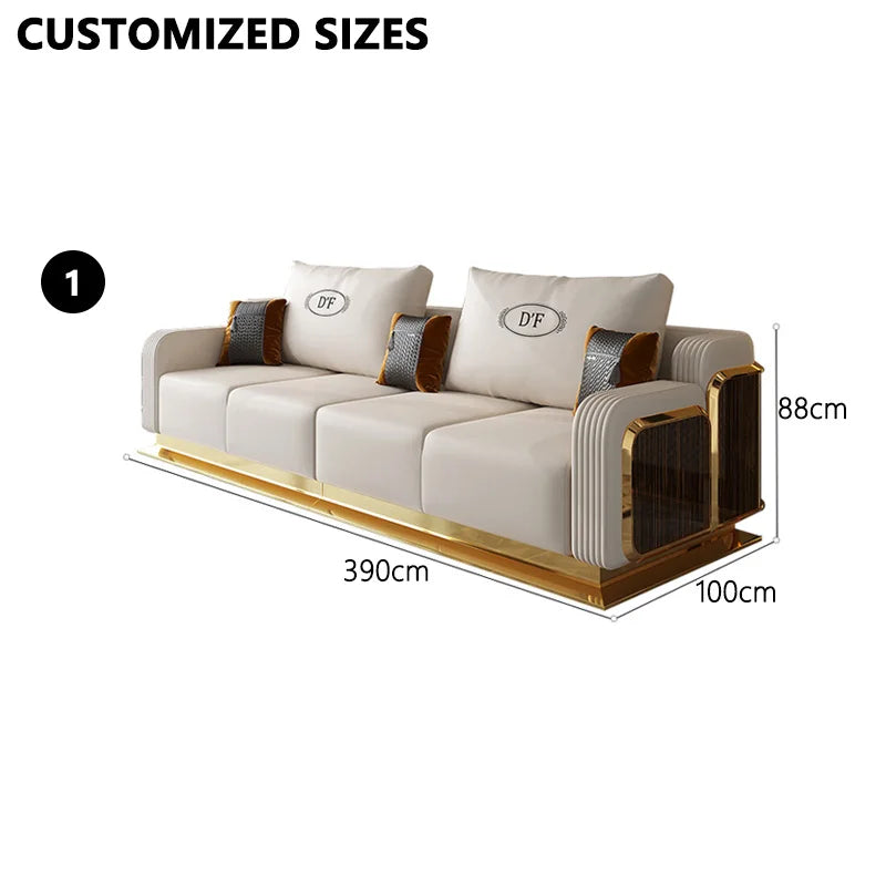 Complete Living Room Set: Sofa, Coffee Table, Side Tables, TV Table