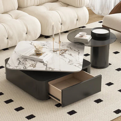 Elegant Luxury Coffee Tables: Marble, Storage, Classic Design, Home Furniture