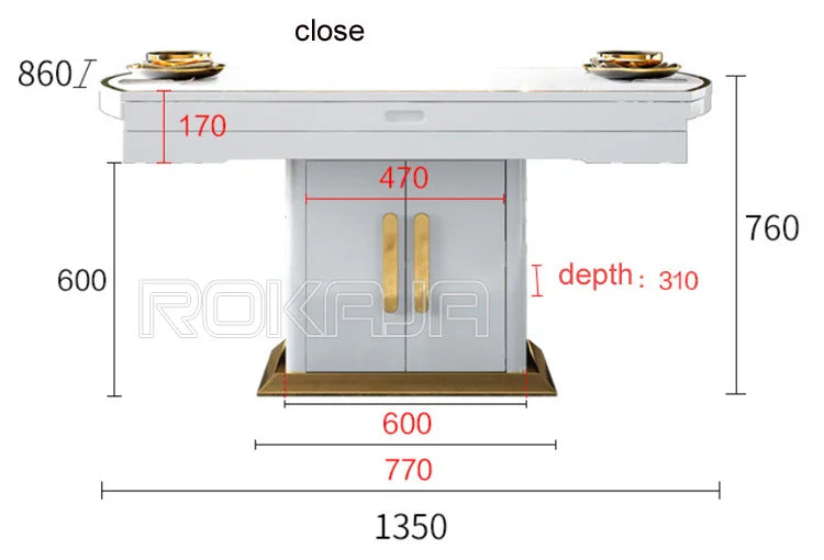 Luxury Extendable Dining Table: Storage, Induction Cooker, Tempered Glass, Round/Rectangle Set