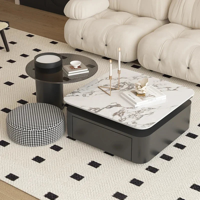 Elegant Luxury Coffee Tables: Marble, Storage, Classic Design, Home Furniture