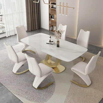 Slate Kitchen Table Set: Modern Dining, Luxury Chairs, Small Apartment, Center Combination