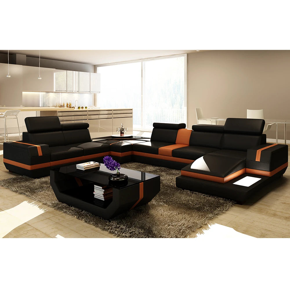 Italian Soft Bubble Couch Leather Sofa for Office