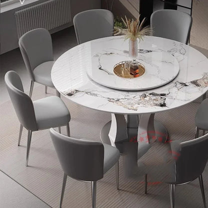 Nordic Luxury Dining Table: Mobile Round Console, Coffee Table, Restaurant Kitchen Furniture