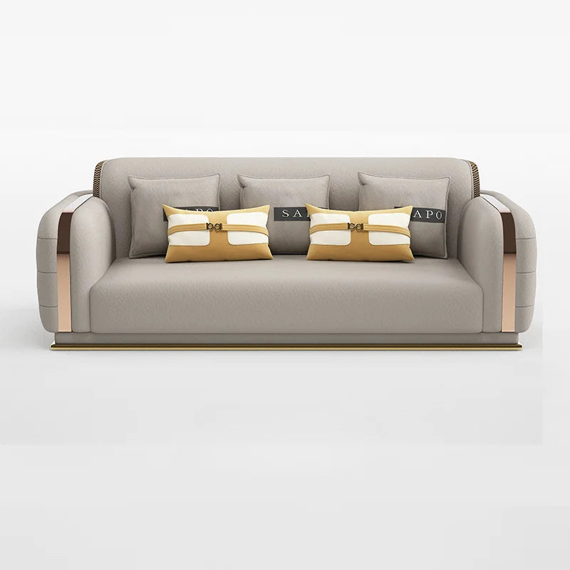 Luxury Fancy Living Room Sofa - Genuine Leather Italian