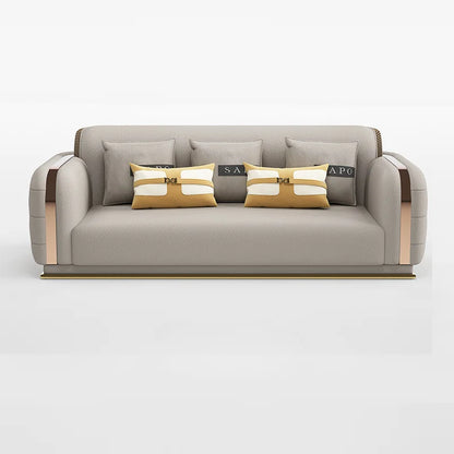 Luxury Fancy Living Room Sofa - Genuine Leather Italian