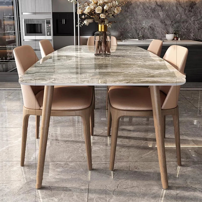 Waterproof Wooden Dining Table: Luxury European Design, Modern Chairs, Living Room Furniture