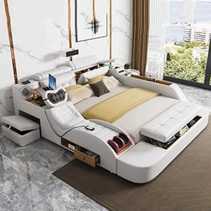 Multifunctional King Size Double Bed with Drawer - Luxury & Modern