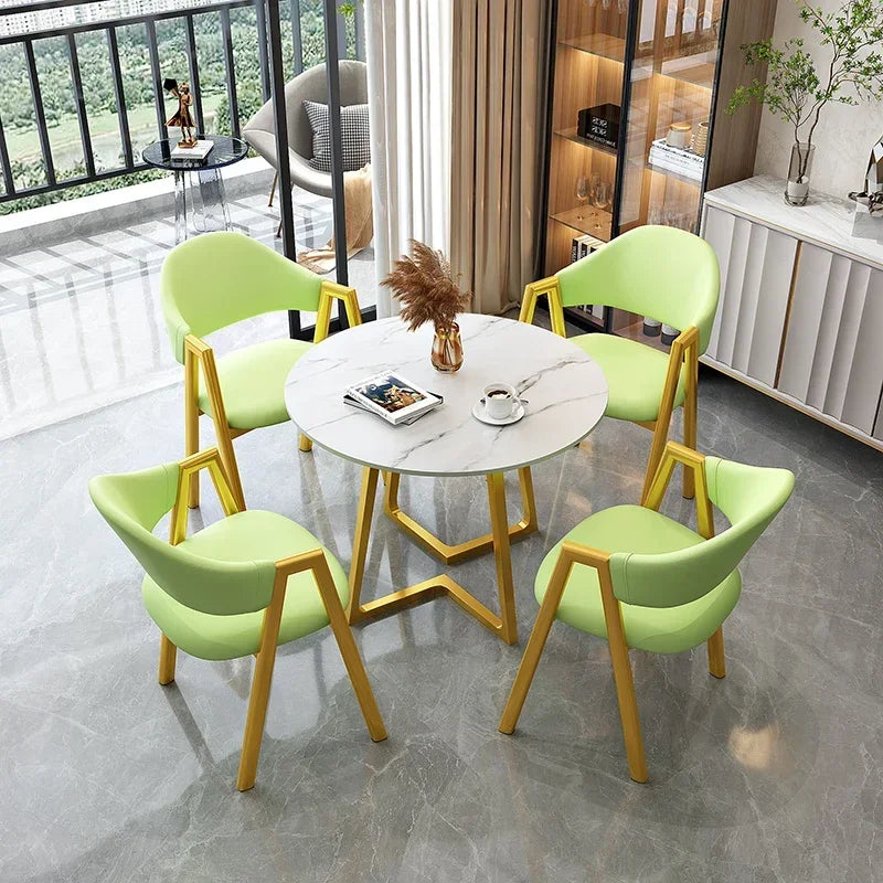 Luxury Round Dining Table: Waterproof Nordic, Modern Minimalist Design