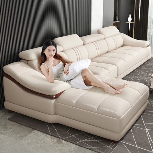 Modern Luxury Sofas: Fancy Nordic Designer, Reclining Corner Lounge