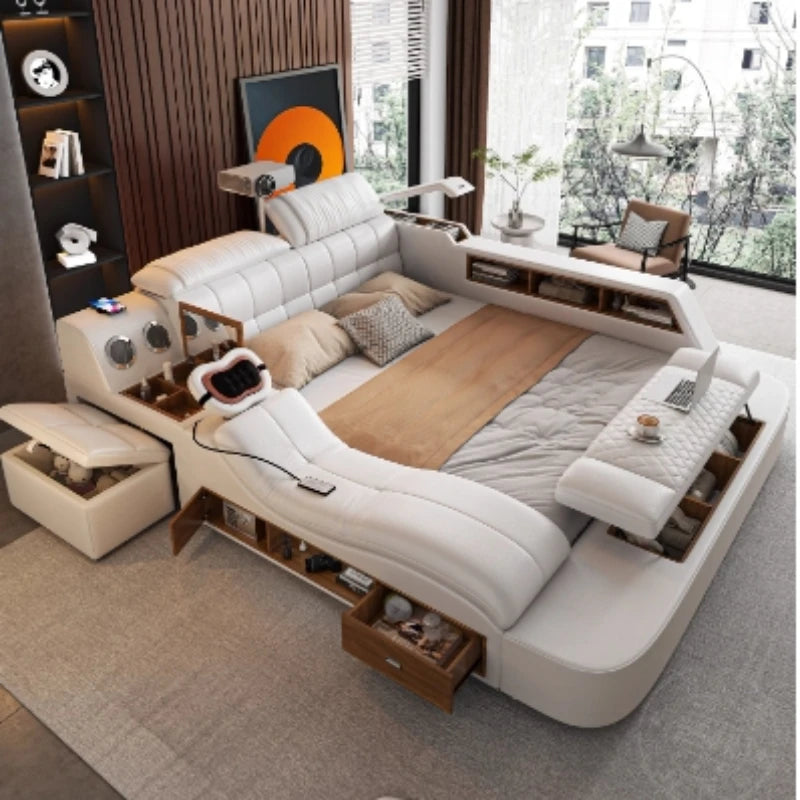 Queen Frame Multifunctional Bed with Drawers - Luxury King