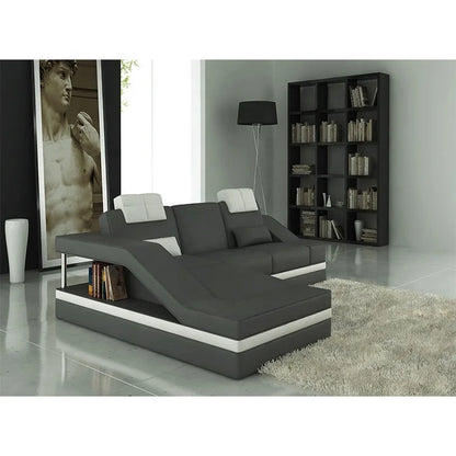 Electric Leather Recliner Sofa Set – Modern 3-Seater with Storage