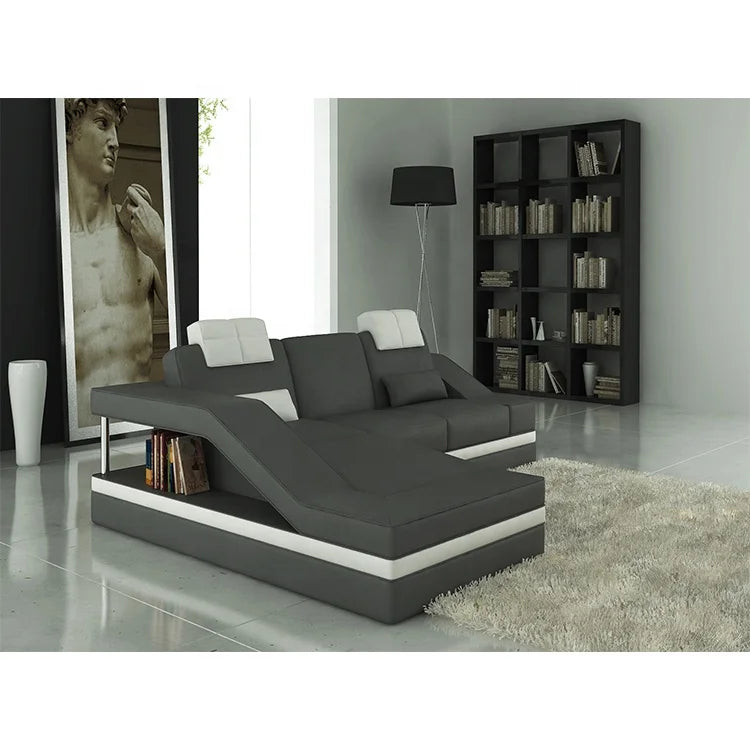 Electric Leather Recliner Sofa Set – Modern 3-Seater with Storage