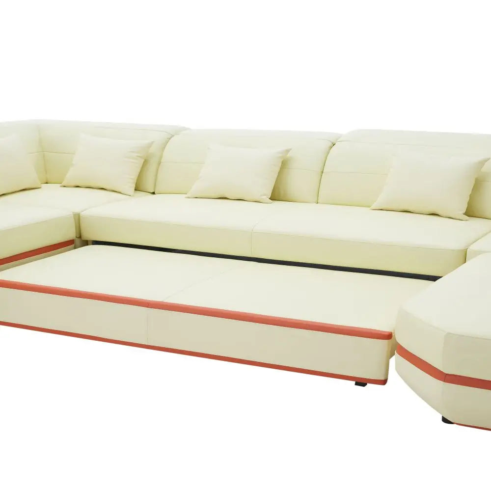 Modern Genuine Leather Office Sofa Set – Luxury Living Room Furniture