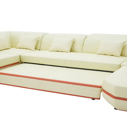 Modern Genuine Leather Office Sofa Set – Luxury Living Room Furniture