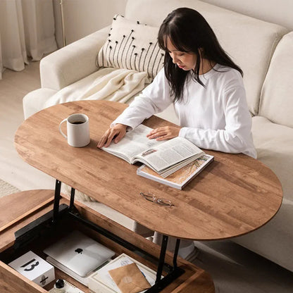 Storage Coffee Table: Modern Organizer, Mobile, Minimalist Living Room Furniture