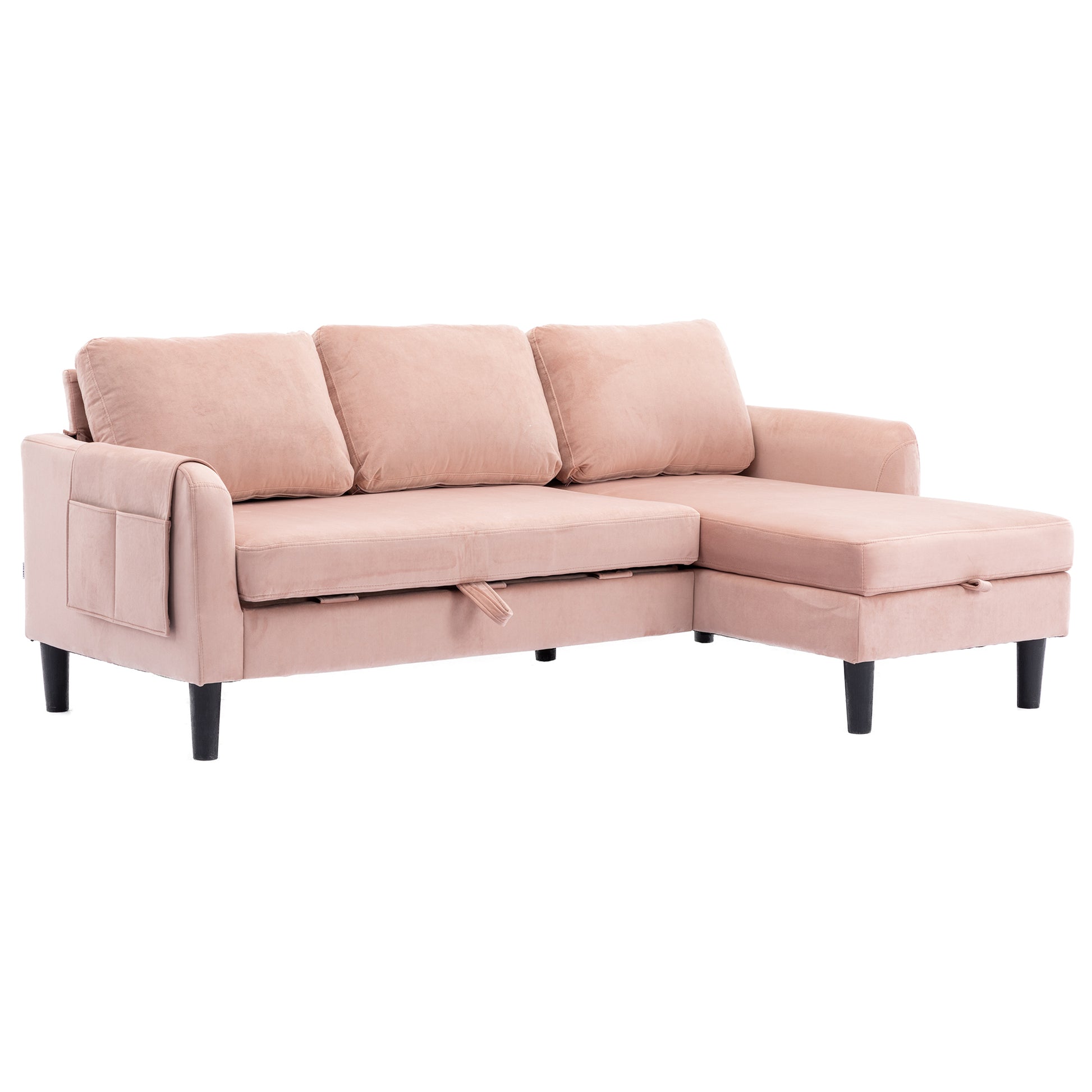 United Reversible Sleeper Sectional, Storage Chaise