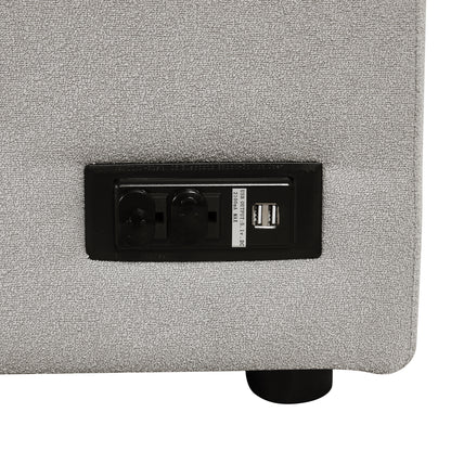 L-shape Sleeper Sofa, Wheels, USB Ports, Power Sockets