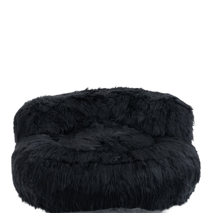 COOLMORE Bean Bag Chair Faux fur Lazy Sofa /Footstool Durable Comfort