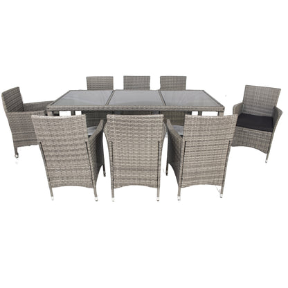 9 piece Outdoor Patio Dining Set Patio Wicker Furniture