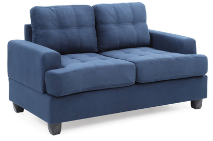 Glory Furniture Sandridge L Loveseat, Navy Blue
