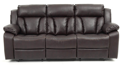 Glory Furniture Daria Reclining Sofa , DARK BROWN