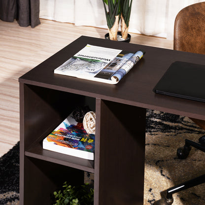 Desk L-Shaped Home Office Workstation, 2 Storage Shelves and Hutches