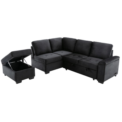 Sleeper Sectional Sofa, L-Shape Corner Couch