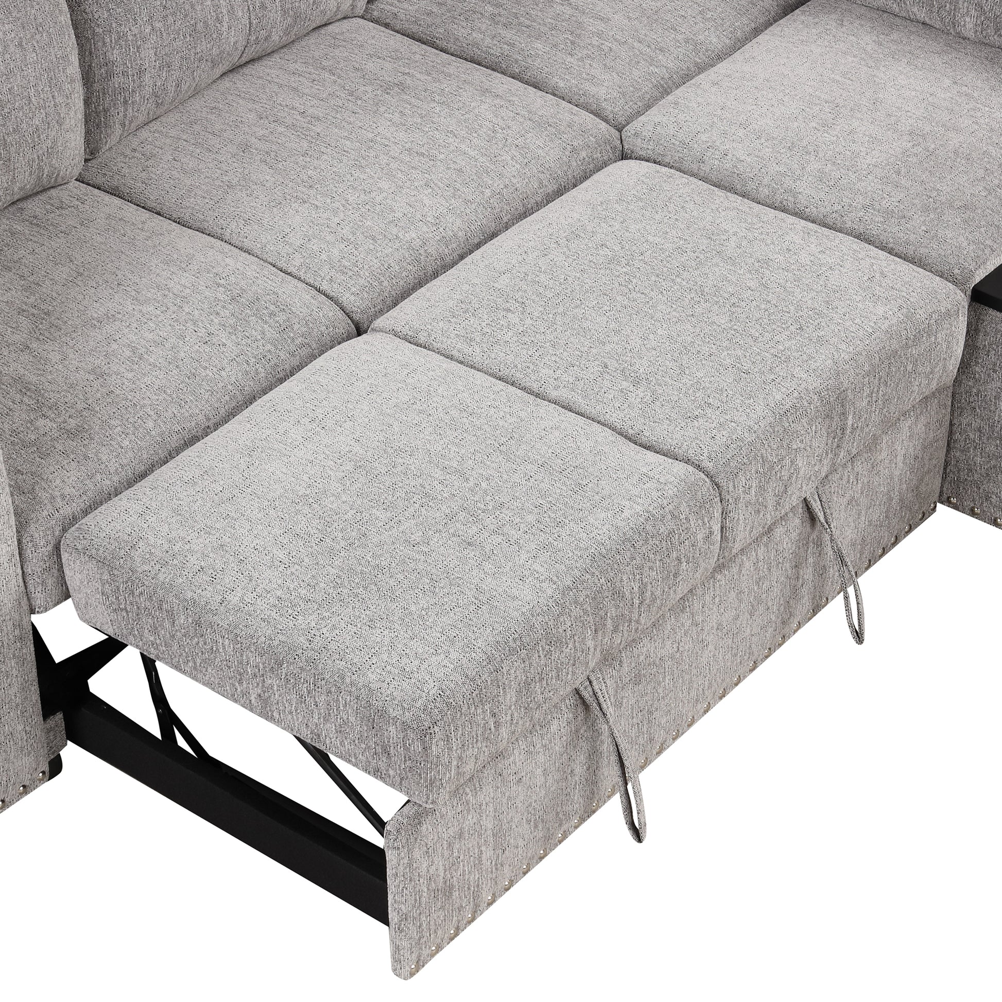 Reversible Sectional Sofa Bed, L-Shaped