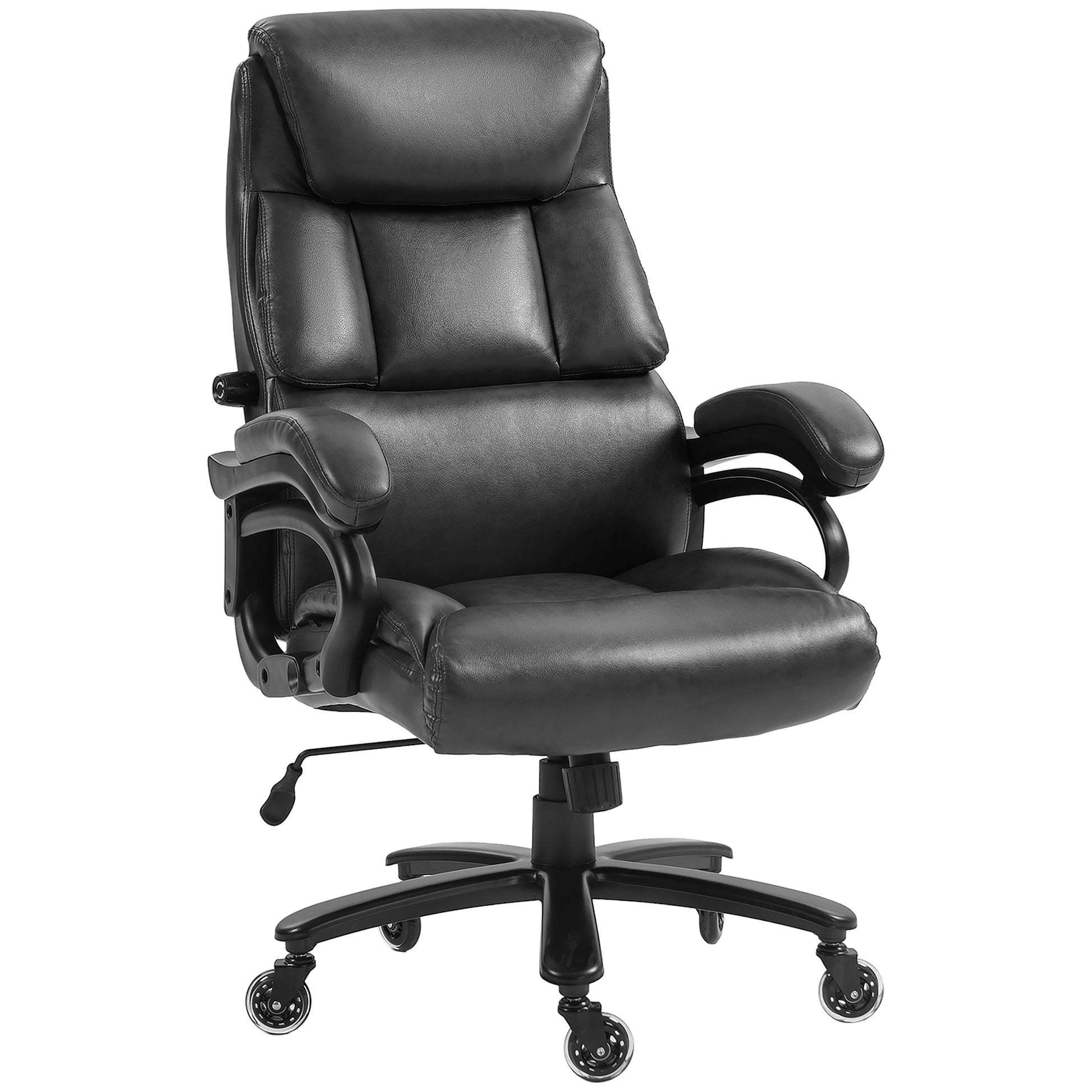 Vinsetto Leather Office Chair for Desk, 400lb, Black