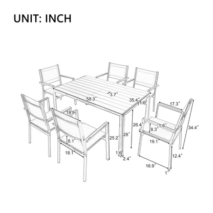 Outdoor Table and Chair Set, Suitable for Patio, Balcony, Backyard.