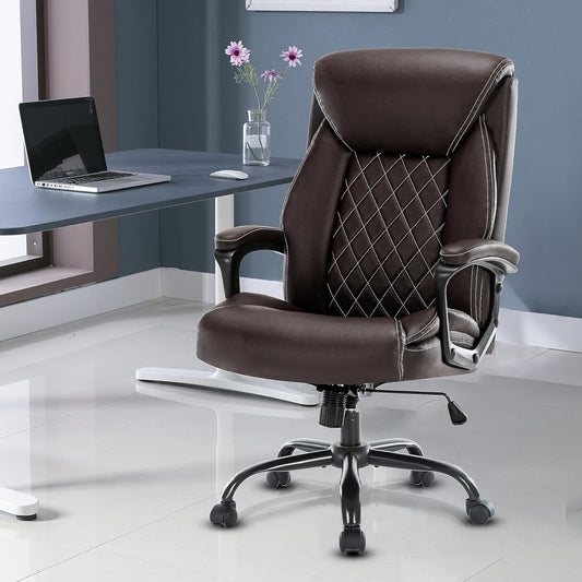 Computer Executive Office Chair Fixed Armrests-Ergonomic