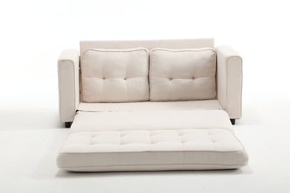 Convertible Sofa Bed, Loveseat, Couch, Beige