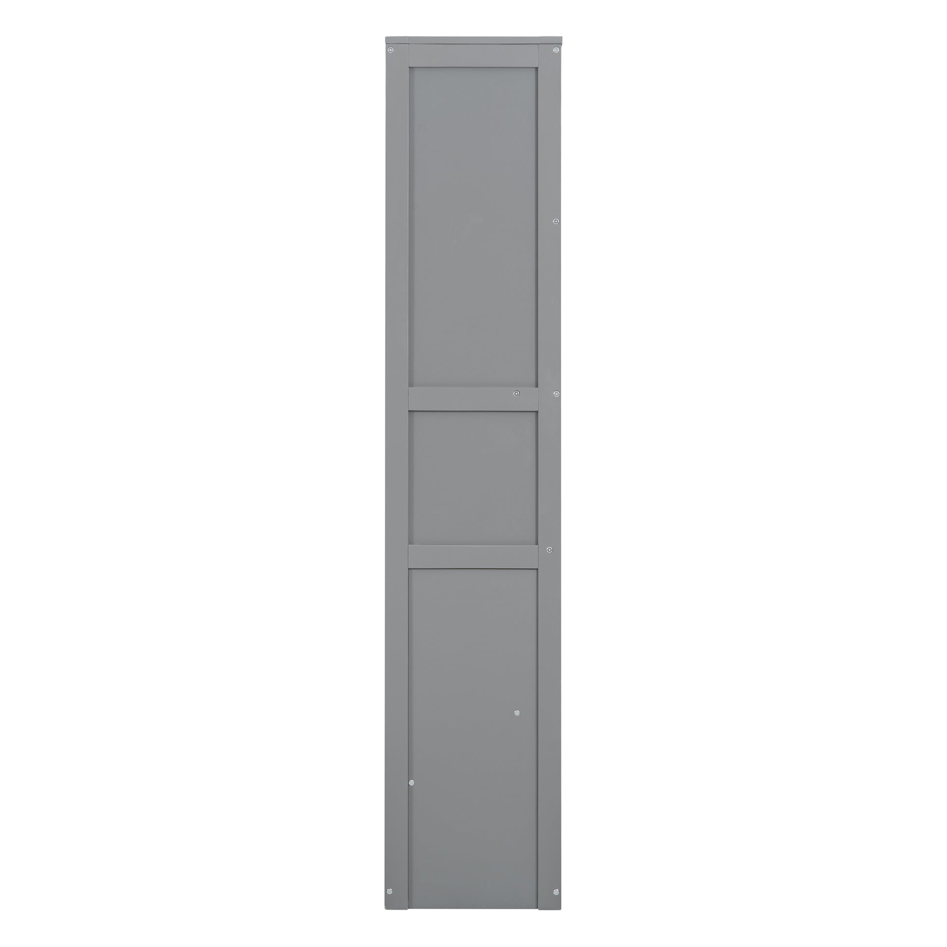 Queen Size Murphy Bed Wall Bed with Shelves,Gray