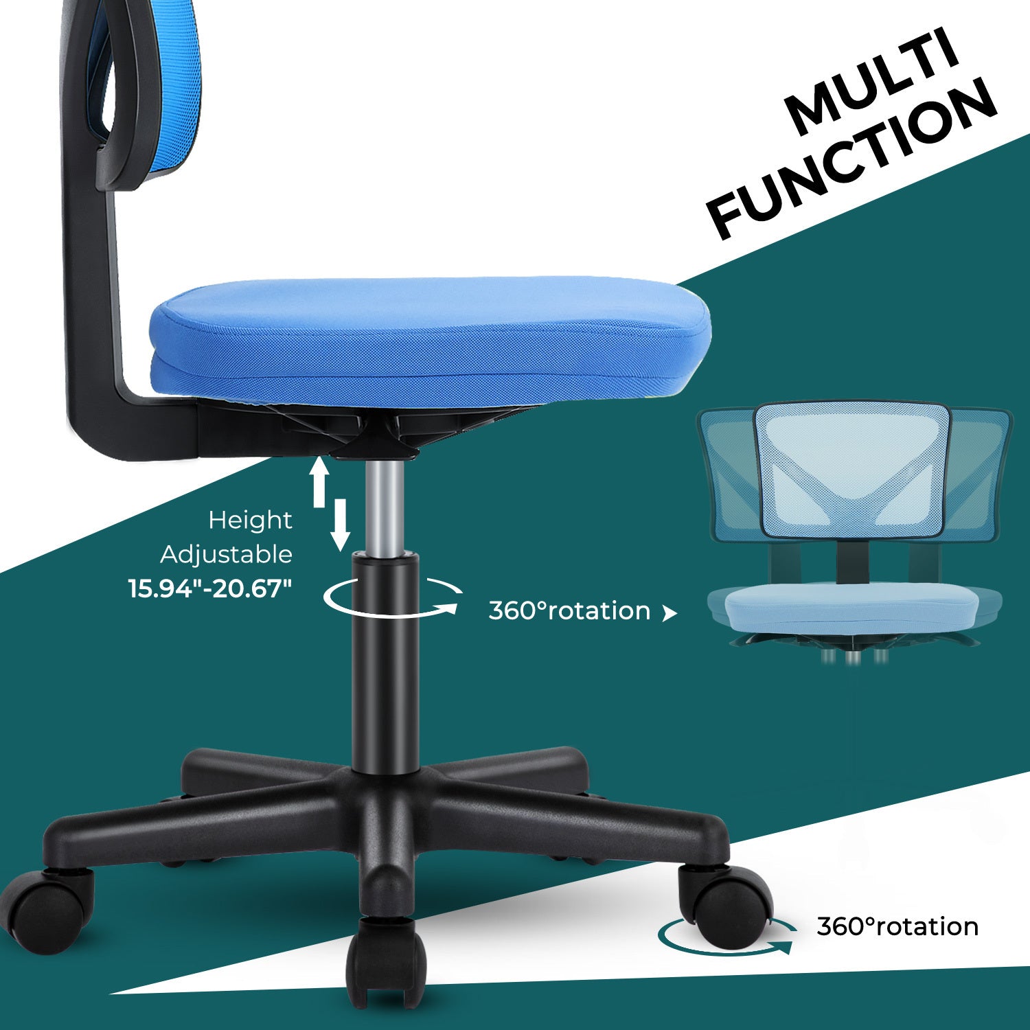 Desk Chair Small Home Office Chair with Lumbar Support