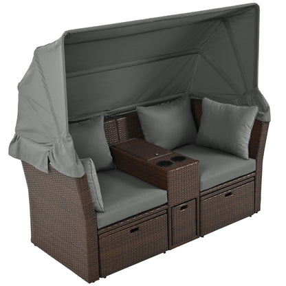 2-Seater Outdoor Patio Daybed Outdoor Double Daybed